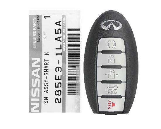 NEW Infiniti Q56 QX80 2013-2020 Genuine/OEM Smart key Remote 5 Buttons 433MHz 285E3-1LA5A 285E31LA5A / FCCID: CWTWB1G744 OEM Box | Emirates Keys