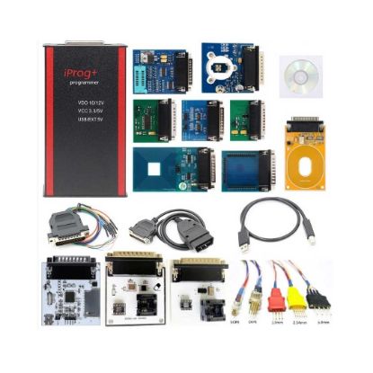 New iProg Full Set 11 Adapters + 3 Cables V84: Functional: airbag, dashboard, car radio, ecu, eeprom, immo, mcu and special functions