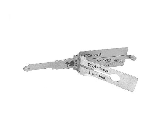 New Original Lishi 2-in-1 Pick Decoder Tool CY24-TRUCK 5 depths for Truck Anti Glare Type | Emirates Keys