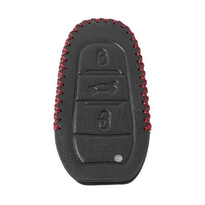 Leather Case For Peugeot Citroen Remote Key 3 Buttons