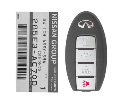 Brand New Infiniti G35 2005-2007 Genuine/OEM Smart Key Remote 4 Buttons 315MHz 285E3-AC70D without Transponder / FCCCID: KBRTN001 | Emirates Keys