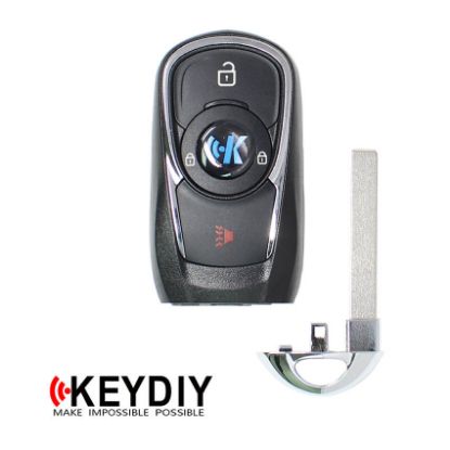 New KeyDiy KD Universal Smart Remote Key GM Type ZB22-3 3 Buttons With Panic Button - Keydiy Remotes 