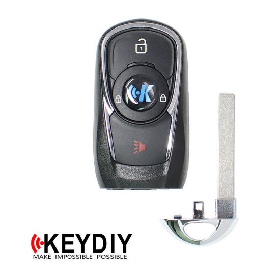 New KeyDiy KD Universal Smart Remote Key GM Type ZB22-3 3 Buttons With Panic Button - Keydiy Remotes 