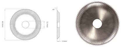 Picture of Angle Miling Cutter HJ-X23MC HSSCo-Coating φ60.3x2.5xφ12.7x45°