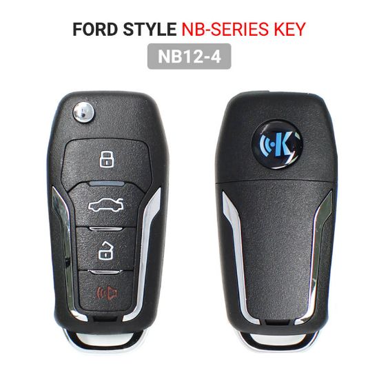 New KeyDiy KD Universal Flip Remote Key 3+1 Buttons Ford Type NB12-4