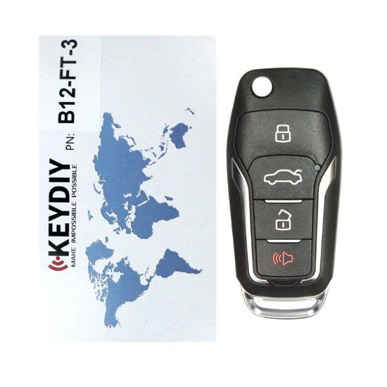 Keydiy KD Flip Remote Type Ford Type 4 Buttons B12-4 Work With KD900 And KeyDiy KD-X2 Remote Maker and Cloner | Emirates Keys