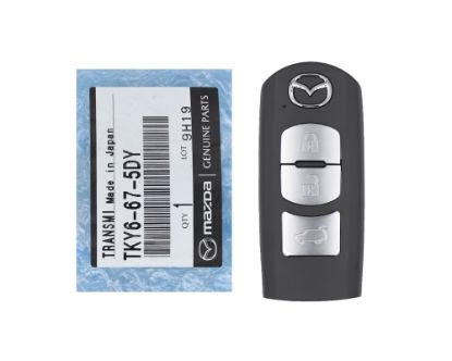 NEW Mazda CX-5 2017-2019 Genuine/OEM Smart Remote Key 3 Buttons 433MHz TKY6-67-5DY TKY6675DY / FCCID: SKE13E-01 | Emirates Keys