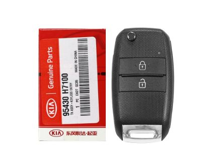 NEW KIA Pegas Soluto 2020 Genuine/OEM Flip Remote Key 2 Buttons 433MHz 95430-H7100 95430H7100 / FCCID: SYEC2TX1708 OEM Box | Emirates Keys