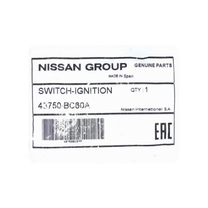 Nissan Genuine / OEM Switch-Ignition OEM Part Number: 43750-BC60A / 43750BC60A | Emirates Keys