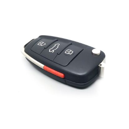New Audi Q7 Genuine Flip Remote Key 3 Button 315MHz Manufacturer Part Number: 4F0837220A , FCC ID: IYZ 3314 | Emirates Keys 