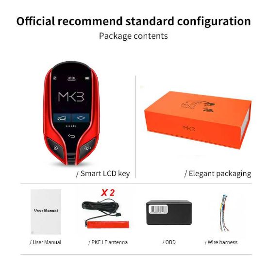 New Aftermarket LCD Universal Modified Smart Remote Key PKE System For All Keyless Car Maserati Style Red Color | Emirates Keys