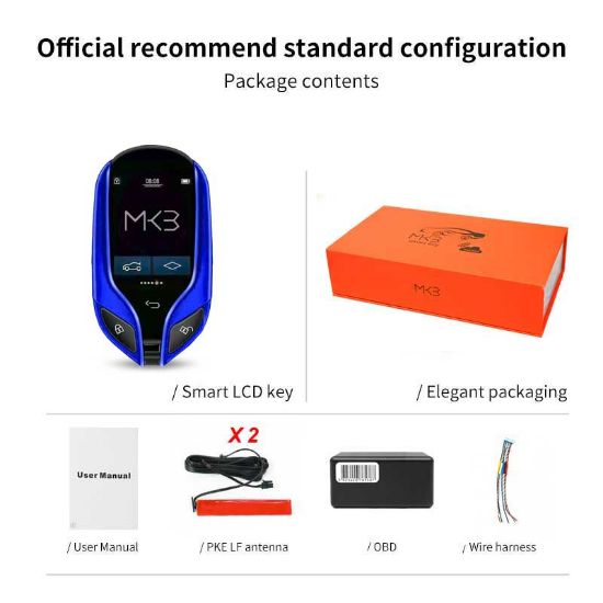 New Aftermarket LCD Universal Modified Smart Remote Key PKE System For All Keyless Car Maserati Style Blue Color | Emirates Keys