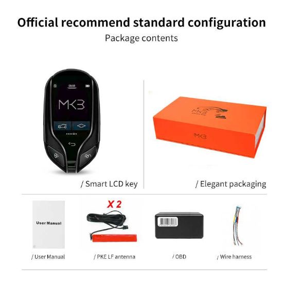New Aftermarket LCD Universal Modified Smart Remote Key PKE System For All Keyless Car Maserati Style Black Color | Emirates Keys