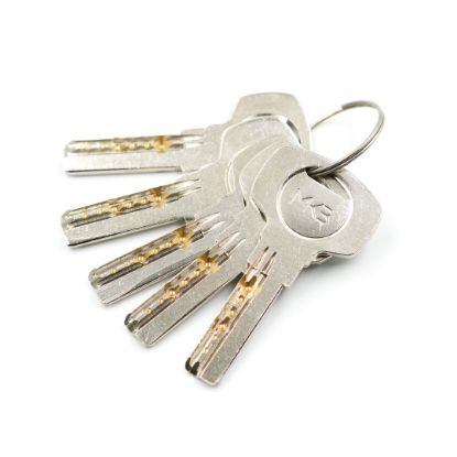 New High Quality Best Price Pure Brass Cylinder with 5 pcs Computer Keys, PB Size 70mm | Emirates Keys