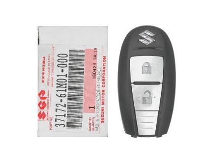 New Suzuki SR4 2014 Genuine/OEM Smart Remote Key 2 Buttons 433MHz Hitag 3 Transponder Manufacturer Part Number: 37172-61M01 / 37172-61M02 | Emirates Keys