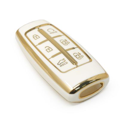 New Aftermarket Nano High Quality Cover For Hyundai Genesis Remote Key 6 Buttons Auto Start White Color | Emirates Keys