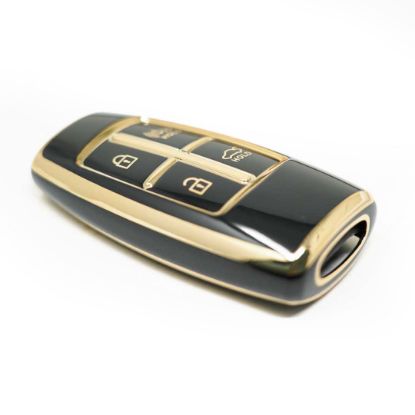 New Aftermarket Nano High Quality Cover For Hyundai Genesis Remote Key 3+1 Buttons Black Color | Emirates Keys