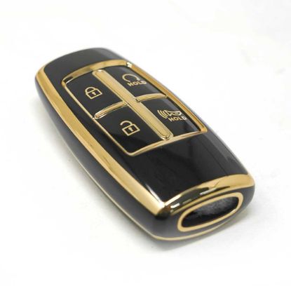 New Aftermarket Nano High Quality Cover For Hyundai Genesis Remote Key 3+1 Auto Start Buttons Black Color | Emirates Keys