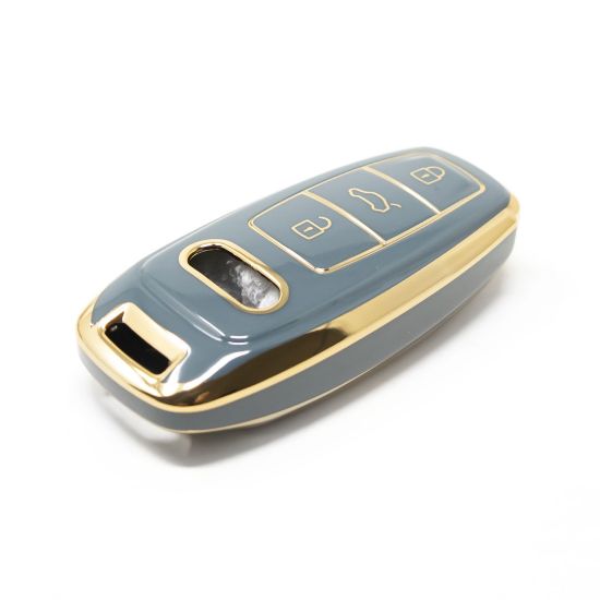 New Aftermarket Nano High Quality Cover For Audi Remote Key 3 Button Gray Color Audi-D11J | Emirates Keys