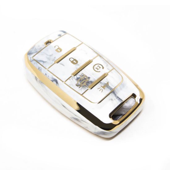 New Aftermarket Nano High Quality Marble Cover For Jeep Remote Key 5 Buttons White Color Jeep-D12J5 | Emirates Keys