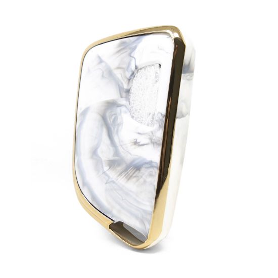 New Aftermarket Nano High Quality Marble Cover For Cadillac Remote Key 5 Buttons White Color CDLC-B12J5 | Emirates Keys