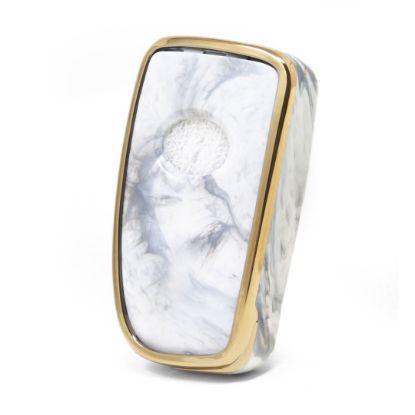 New Aftermarket Nano High Quality Marble Cover For Lexus Remote Key 4 Buttons White Color LXS-A12J4 | Emirates Keys