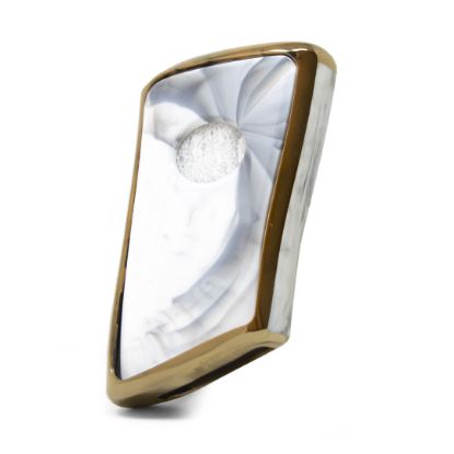 New Aftermarket Nano High Quality Marble Cover For Lexus Remote Key 4 Buttons White Color LXS-B12J4 | Emirates Keys