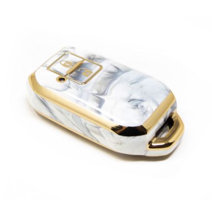 New Aftermarket Nano High Quality Marble Cover For Suzuki Remote Key 2 Buttons White Color SZK-C12J2 | Emirates Keys