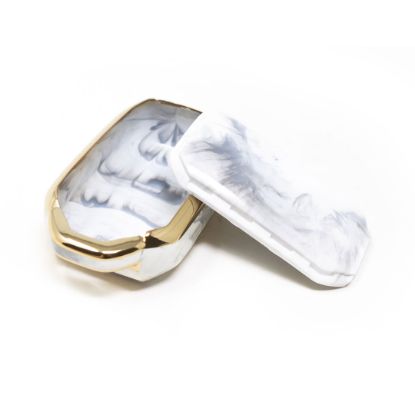 New Aftermarket Nano High Quality Marble Cover For Suzuki Remote Key 2 Buttons White Color SZK-C12J2 | Emirates Keys