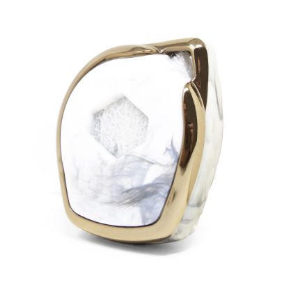 New Aftermarket Nano High Quality Marble Cover For Suzuki Remote Key 2 Buttons White Color SZK-D12J | Emirates Keys