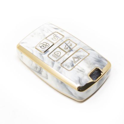 New Aftermarket Nano High Quality Marble Cover For Land Rover Remote Key 5 Buttons White Color LR-B12J | Emirates Keys