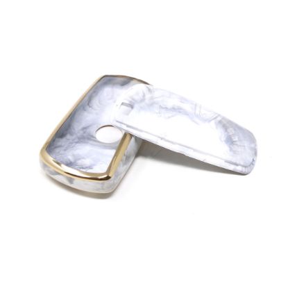 New Aftermarket Nano High Quality Marble Cover For BMW Remote Key 4 Buttons White Color BMW-A12J | Emirates Keys