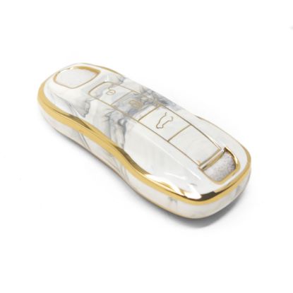 New Aftermarket Nano High Quality Marble Cover For Porsche Remote Key 3 Buttons White Color PSC-B12J | Emirates Keys