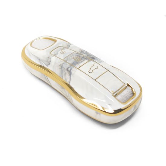 New Aftermarket Nano High Quality Marble Cover For Porsche Remote Key 3 Buttons White Color PSC-B12J | Emirates Keys