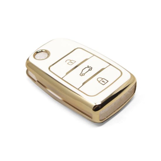 New Aftermarket Nano High Quality Cover For Changan Flip Remote Key 3 Buttons White Color CA-B11J | Emirates Keys