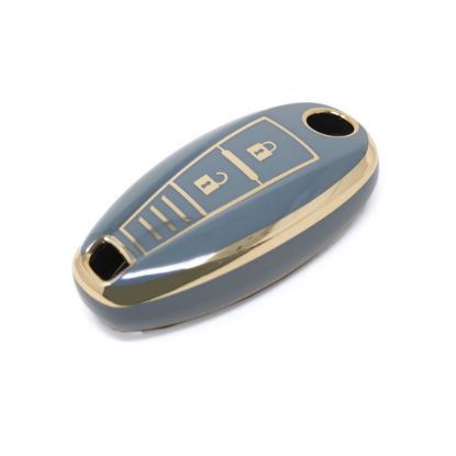 New Aftermarket Nano High Quality Cover For Suzuki Smart Remote Key 2 Buttons Gray Color SZK-A11J3A | Emirates Keys