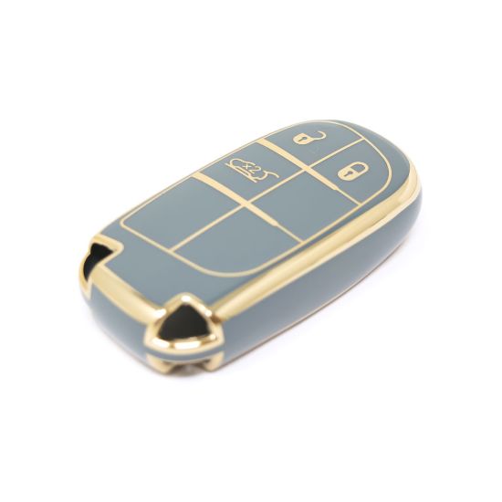 New Aftermarket Nano High Quality Cover For Jeep Remote Key 3 Buttons Gray Color Jeep-B11J3 | Emirates Keys