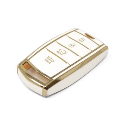 New Aftermarket Nano High Quality Cover For Hyundai Genesis Remote Key 4 Buttons White Color GNS-A11J | Emirates Keys