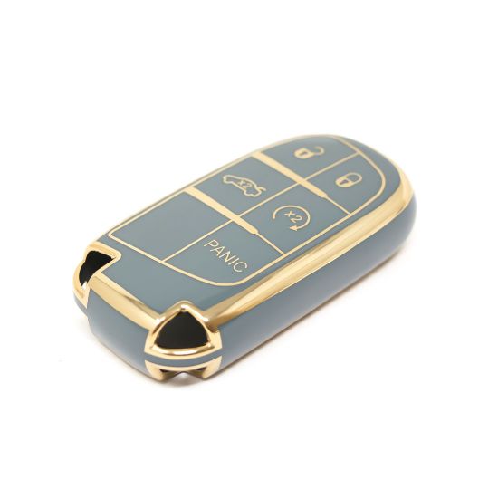 New Aftermarket Nano High Quality Cover For Jeep Remote Key 4+1 Buttons Gray Color Jeep-B11J5 | Emirates Keys