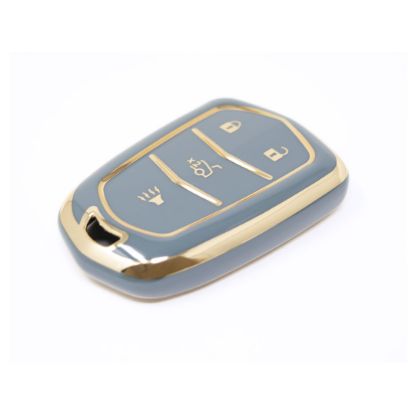 New Aftermarket Nano High Quality Cover For Cadillac Remote Key 3+1 Buttons Gray Color CDLC-A11J4 | Emirates Keys