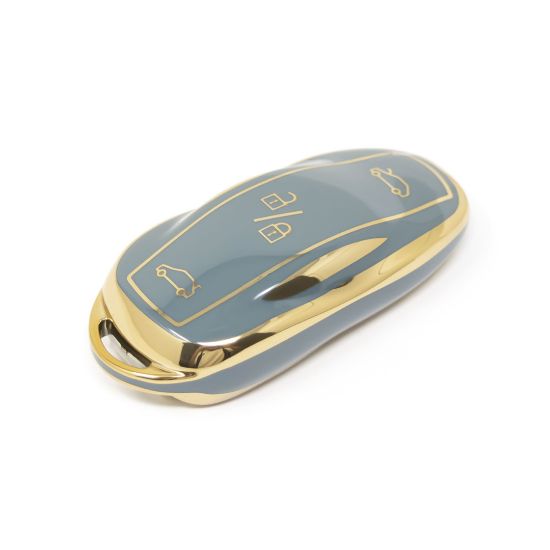 New Aftermarket Nano High Quality Cover For Tesla Smart Remote Key 3 Buttons Gray Color TSL-B11J | Emirates Keys