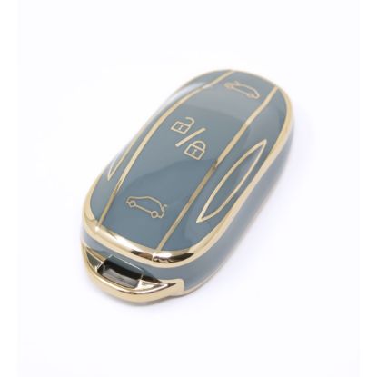 New Aftermarket Nano High Quality Cover For Tesla Remote Key 3 Buttons Gray Color TSL-C11J | Emirates Keys