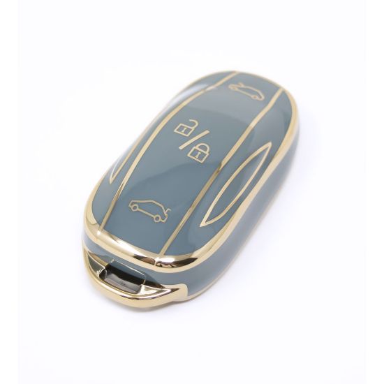 New Aftermarket Nano High Quality Cover For Tesla Remote Key 3 Buttons Gray Color TSL-C11J | Emirates Keys