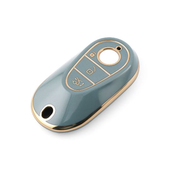 New Aftermarket Nano High Quality Cover For Mercedes S Class Remote Key 3 Buttons Gray Color Benz-C11J | Emirates Keys