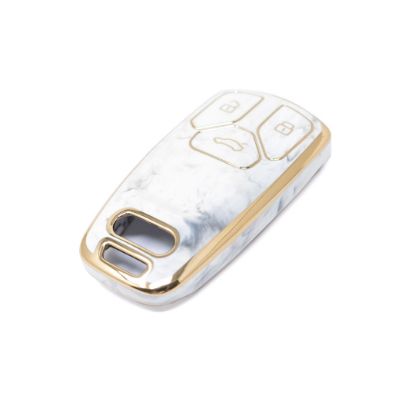 New Aftermarket Nano High Quality Marble Cover For Audi Remote Key 3 Buttons White Color Audi-B12J | Emirates Keys