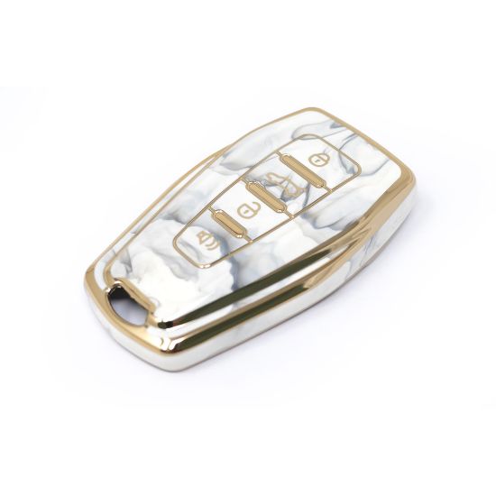 New Aftermarket Nano High Quality Marble Cover For Geely Remote Key 4 Buttons White Color GL-B12J4B | Emirates Keys
