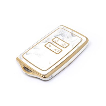 New Aftermarket Nano High Quality Marble Cover For Renault Remote Key 4 Buttons White Color RN-A12J | Emirates Keys