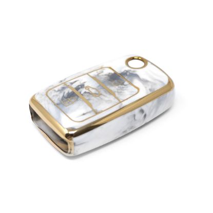New Aftermarket Nano High Quality Marble Cover For Changan Flip Remote Key 3 Buttons White Color CA-B12J | Emirates Keys