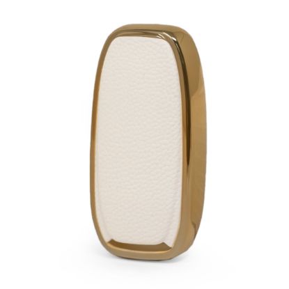 New Aftermarket Nano High Quality Gold Leather Cover For Audi Remote Key 3 Buttons White Color Audi-A13J | Emirates Keys