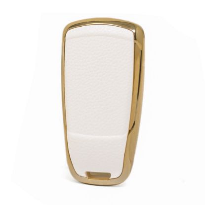 New Aftermarket Nano High Quality Gold Leather Cover For Audi Remote Key 3 Buttons White Color Audi-B13J | Emirates Keys